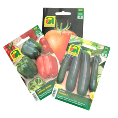 Fruchtgemüsesaat - 107 - Auberginen, Tomaten und Paprika, Gurken, Kürbis, Zucchini, Zuckermais (201)