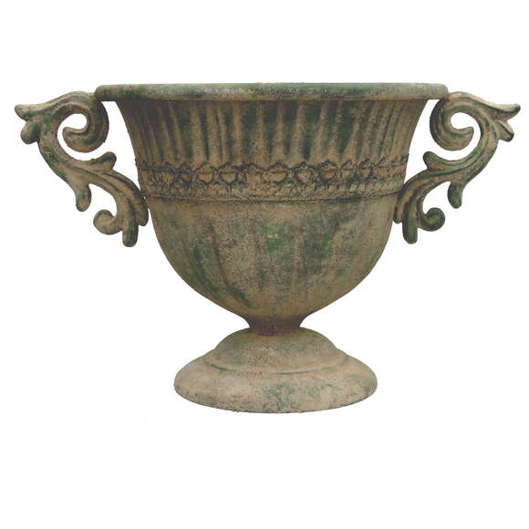 Vase Metall antikgrün rund: Bild 1/4 Vase Metall antikgrün rund: Bild 1/4
