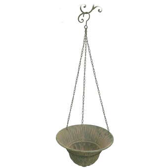 Hanging Basket Metall antikgrün