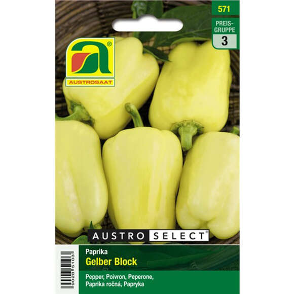 Paprika "Gelber Block": Bild 1/4 Paprika "Gelber Block": Bild 1/4