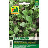 Salate "Asia-Blattgemüse": Mizuna, Komatsuna, Amchoi red - Saatband - Salate "Asia-Blattgemüse": Mizuna, Komatsuna, Amchoi red - Saatband