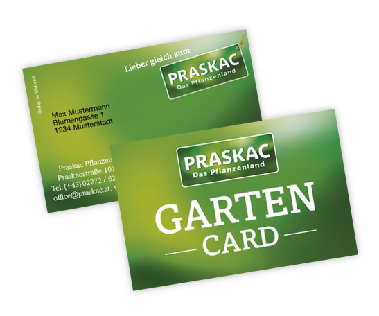 Gartencard Vorteilscard bei Praskac
